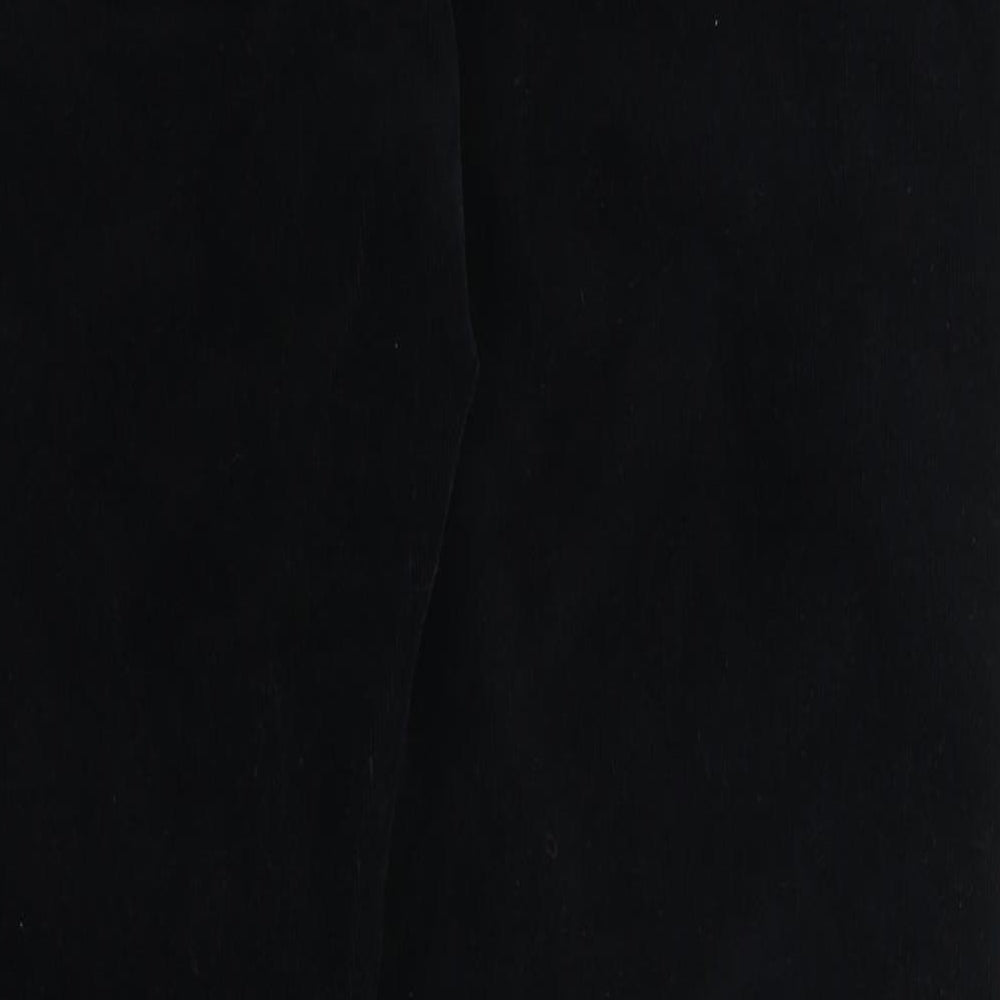 Indivia Womens Black  Corduroy Trousers  Size 28 in L27 in