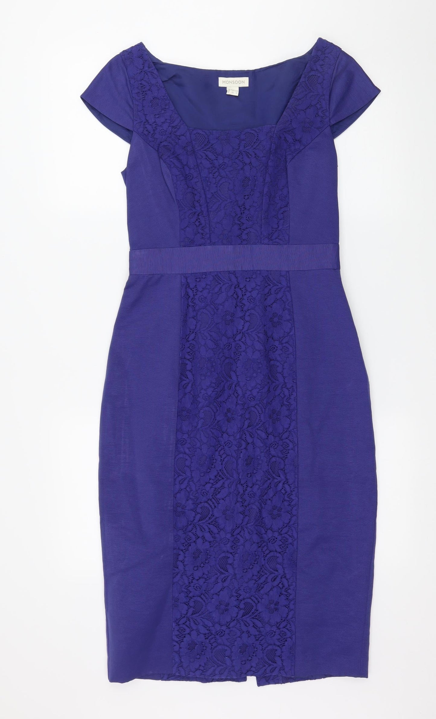Monsoon Womens Blue   Pencil Dress  Size 8