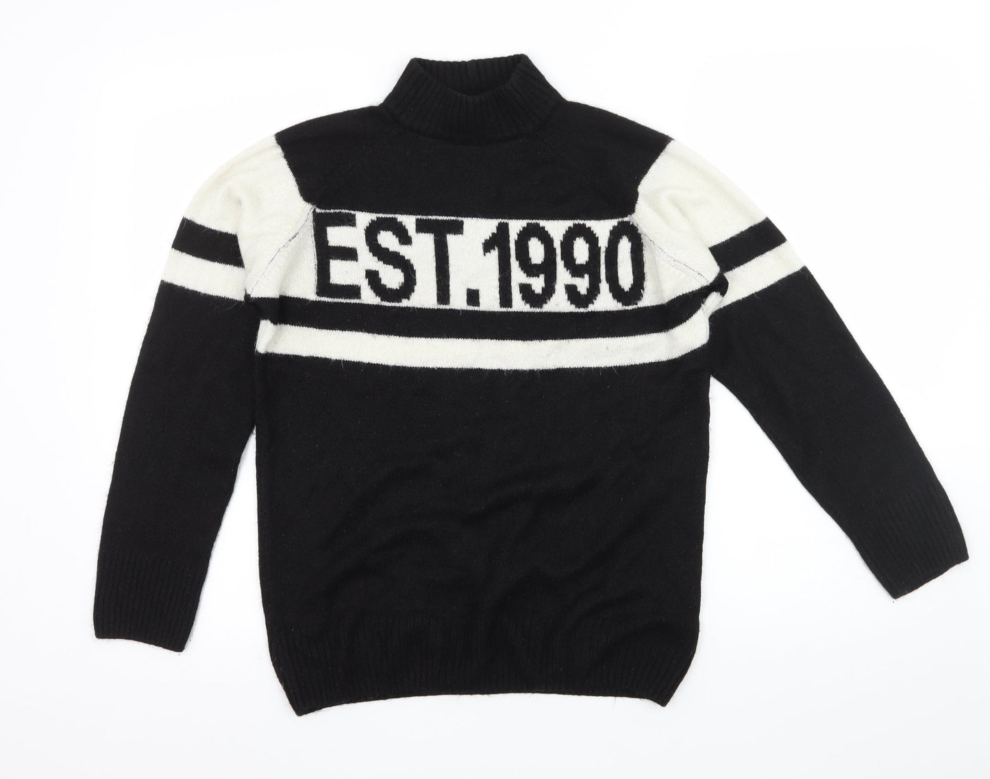 New Look Womens Black  Knit Pullover Jumper Size S