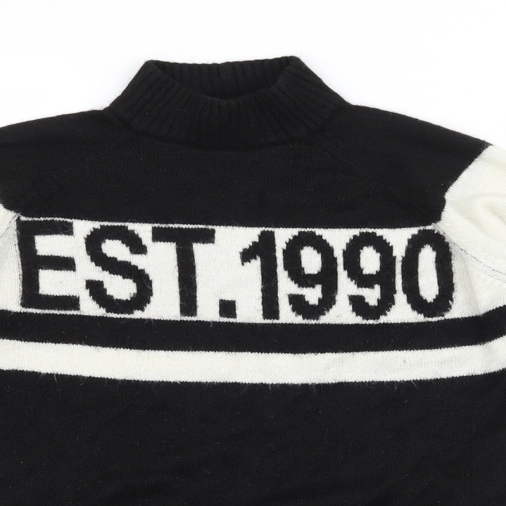 New Look Womens Black  Knit Pullover Jumper Size S