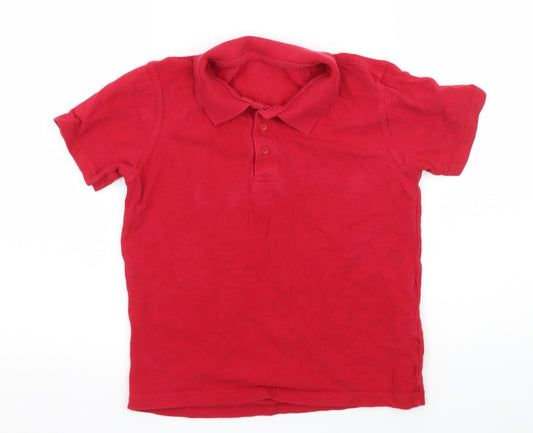 George Boys Red  Jersey Basic T-Shirt Size 8-9 Years