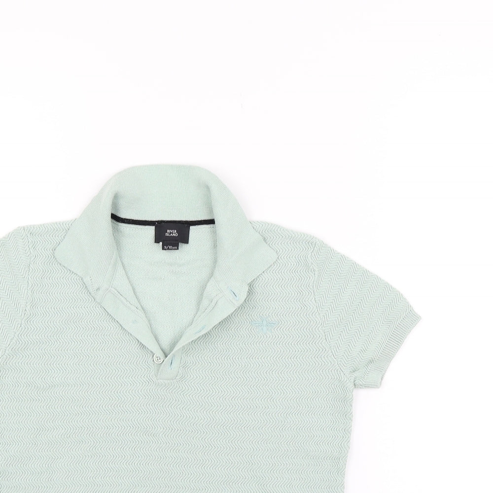 River Island Girls Green   Basic Polo Size 9-10 Years