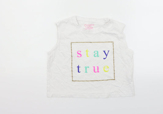 Primark Girls White   Basic T-Shirt Size 11-12 Years