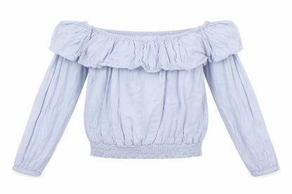 H&M Girls Blue   Basic Blouse Size 10-11 Years