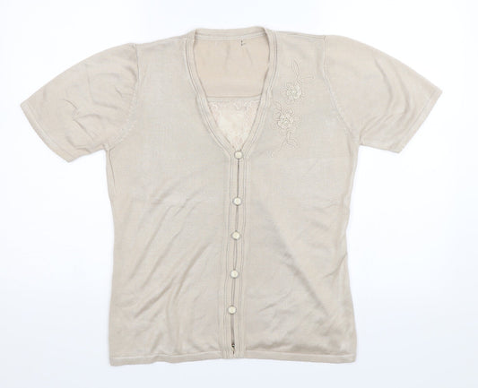 Preworn Womens Beige   Basic T-Shirt Size S