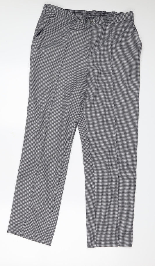 Marks and Spencer Womens Grey Plaid  Trousers  Size M L26 in