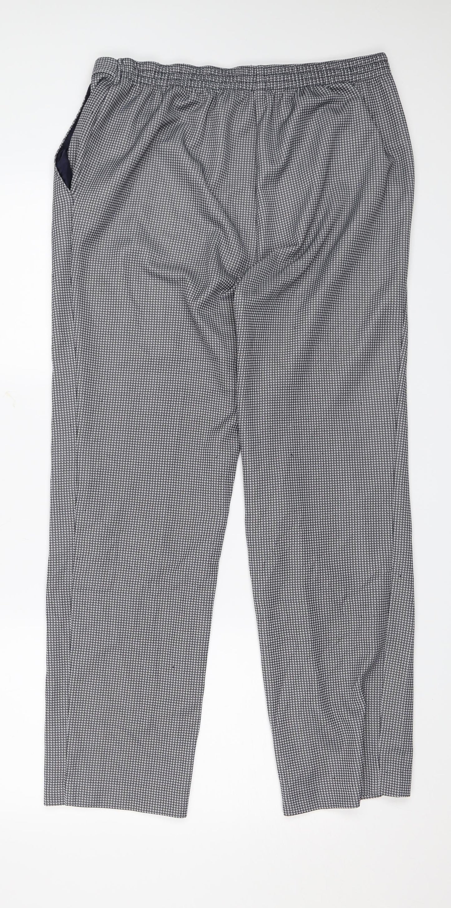 Marks and Spencer Womens Grey Plaid  Trousers  Size M L26 in