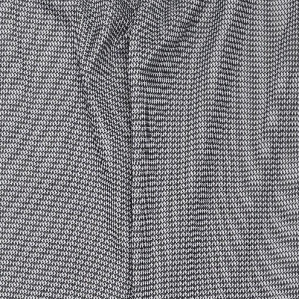 Marks and Spencer Womens Grey Plaid  Trousers  Size M L26 in