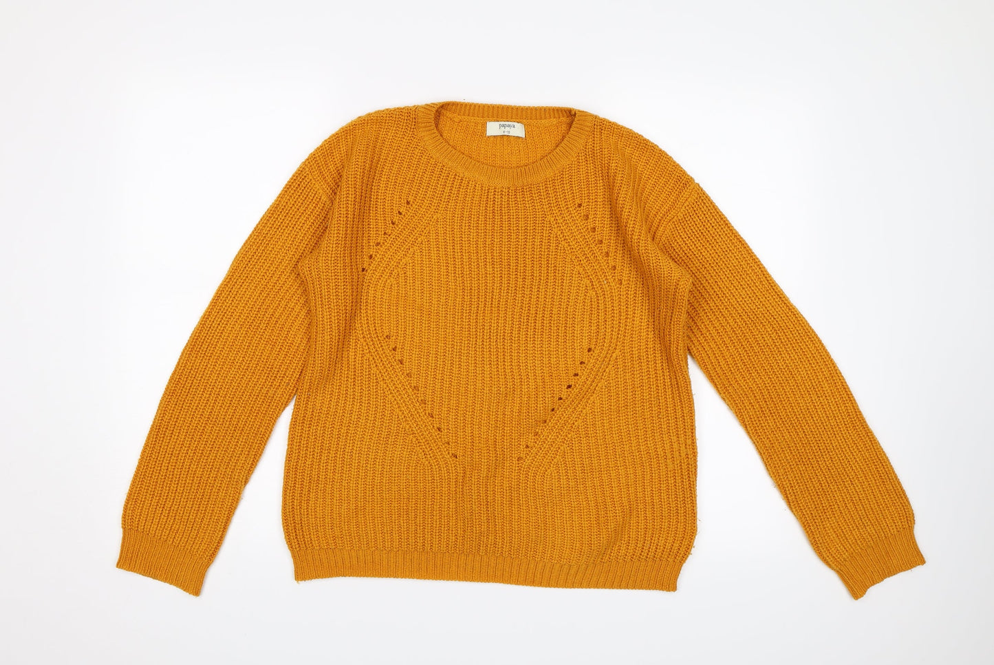 Papaya Womens Orange   Pullover Jumper Size 8