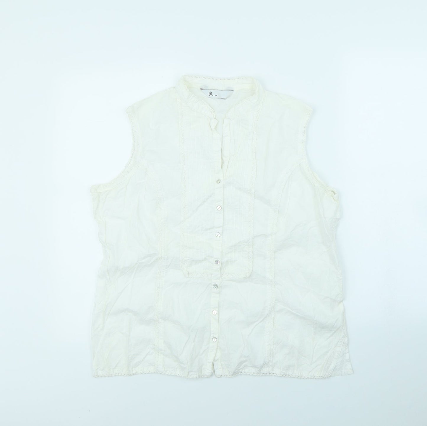BHS Womens White   Basic Button-Up Size 16