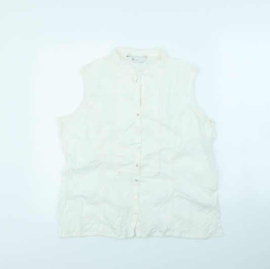 BHS Womens White   Basic Button-Up Size 16