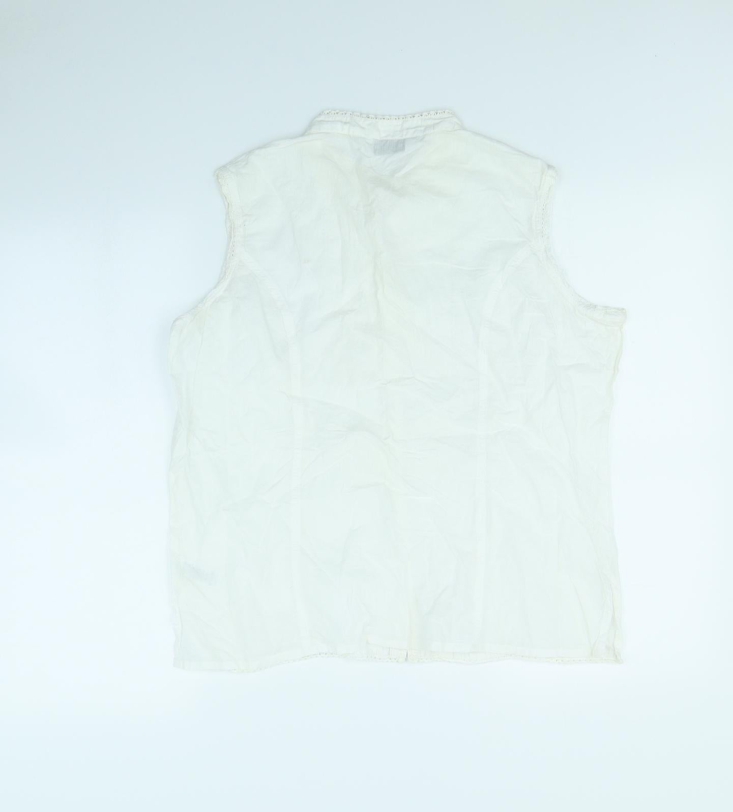 BHS Womens White   Basic Button-Up Size 16