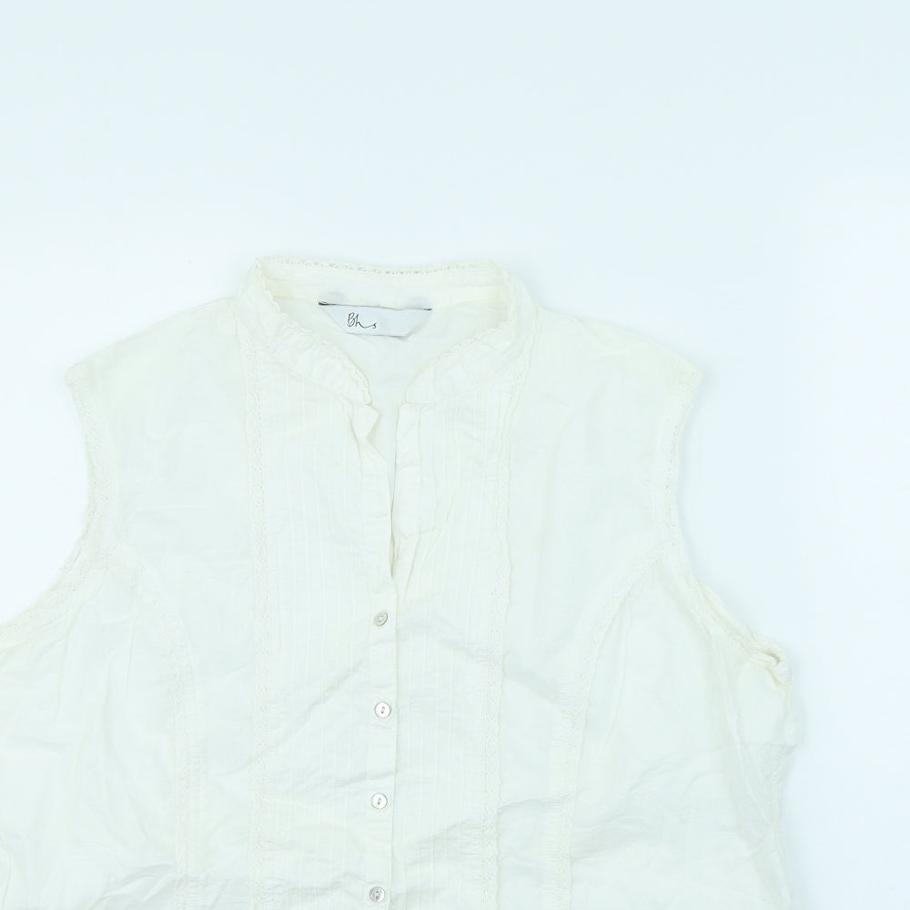 BHS Womens White   Basic Button-Up Size 16
