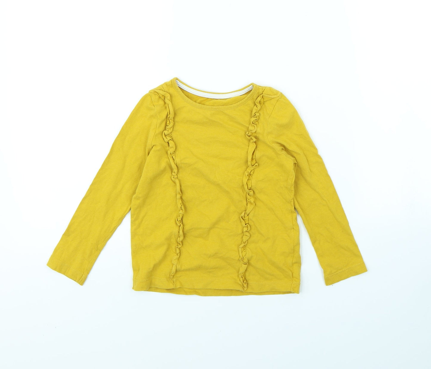 m&s Girls Yellow   Basic T-Shirt Size 3 Years