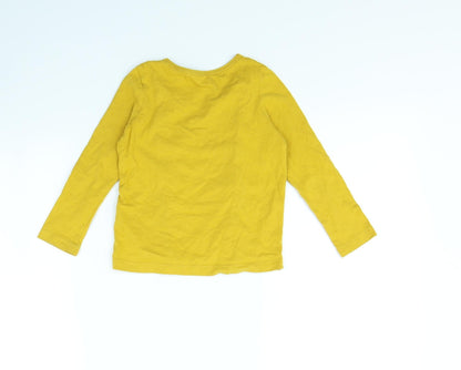 Marks & Spencer Girls Yellow   Basic T-Shirt Size 3 Years