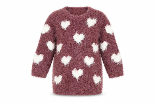 I Love Girlswear Girls Purple Polka Dot  Pullover Jumper Size 5 Years
