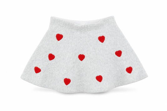 H&M Girls Grey Polka Dot  Flare Skirt Size 4 Years - Heart