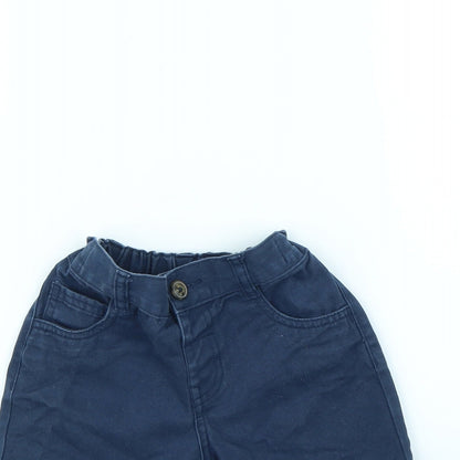 Preloved F&F Boys Blue   Cargo Shorts Size 4 Years - Detail