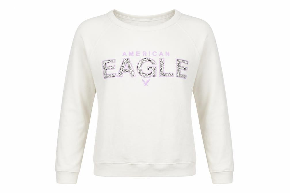 American Eagle Womens White   Pullover Jumper Size S  - American eagle