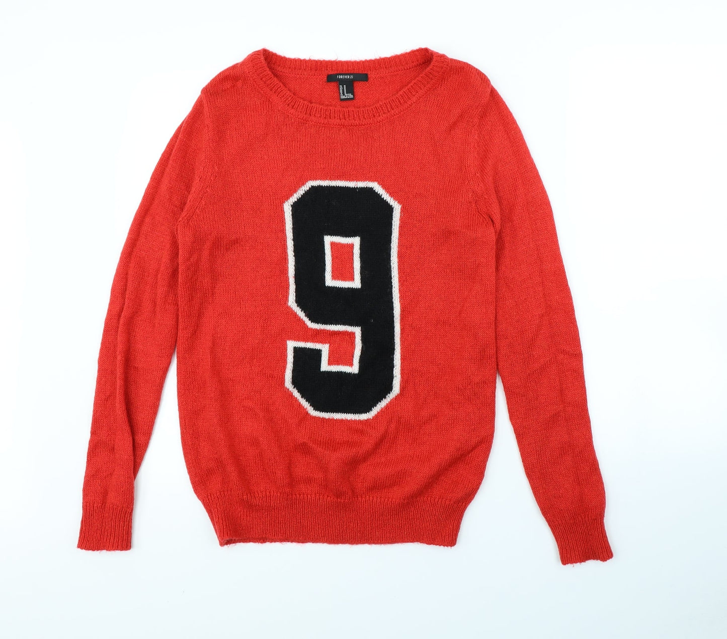 FOREVER 21 Womens Red   Pullover Jumper Size M  - 9