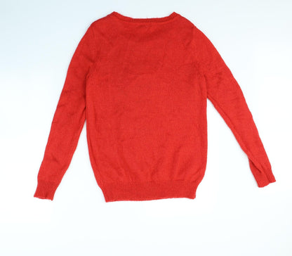 Preloved FOREVER 21 Womens Red   Pullover Jumper Size M  - 9 - Back