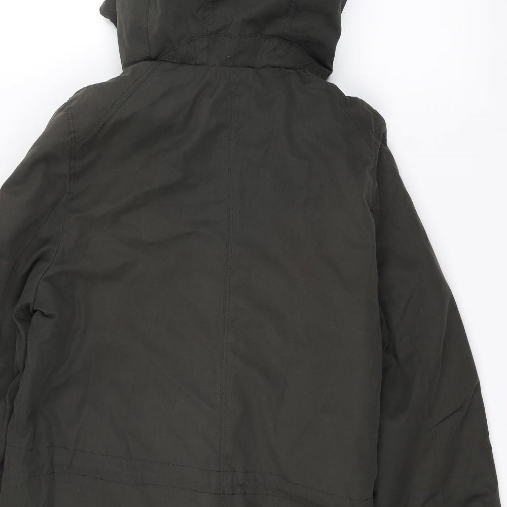 H&M Womens Green   Overcoat Coat Size 6