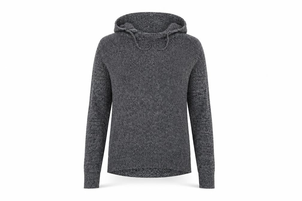 Decree Womens Grey  Knit Pullover Hoodie Size S