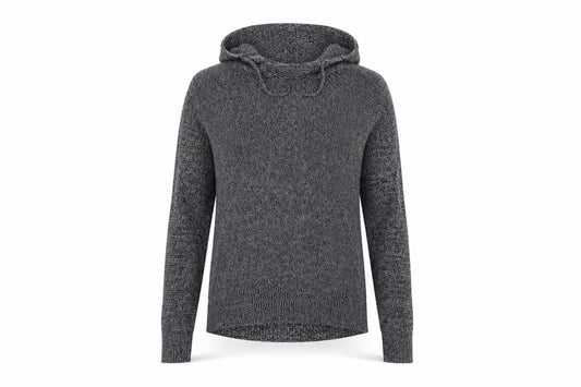 Decree Womens Grey  Knit Pullover Hoodie Size S