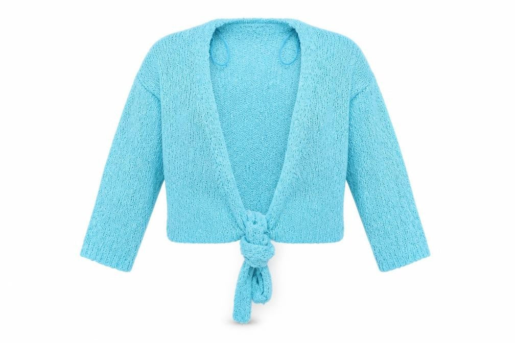 Nina Murati Womens Blue  Knit Jacket  Size XL