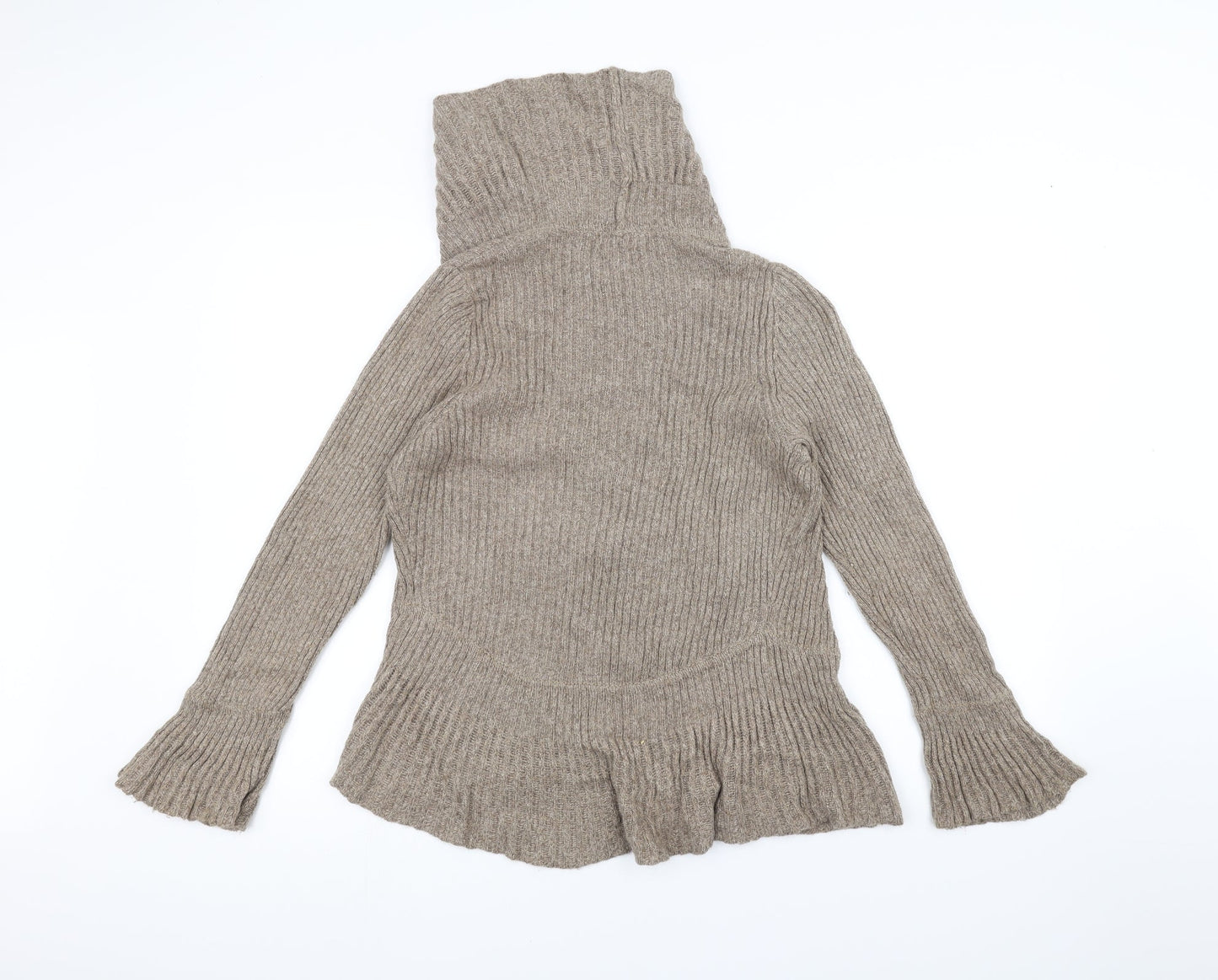 Marks and Spencer Womens Brown  Knit Jacket Coatigan Size 10