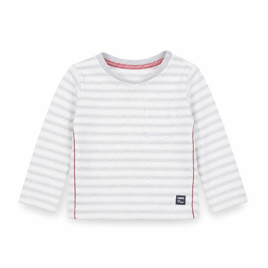 Mothercare Baby Grey Striped  Basic T-Shirt Size 9-12 Months