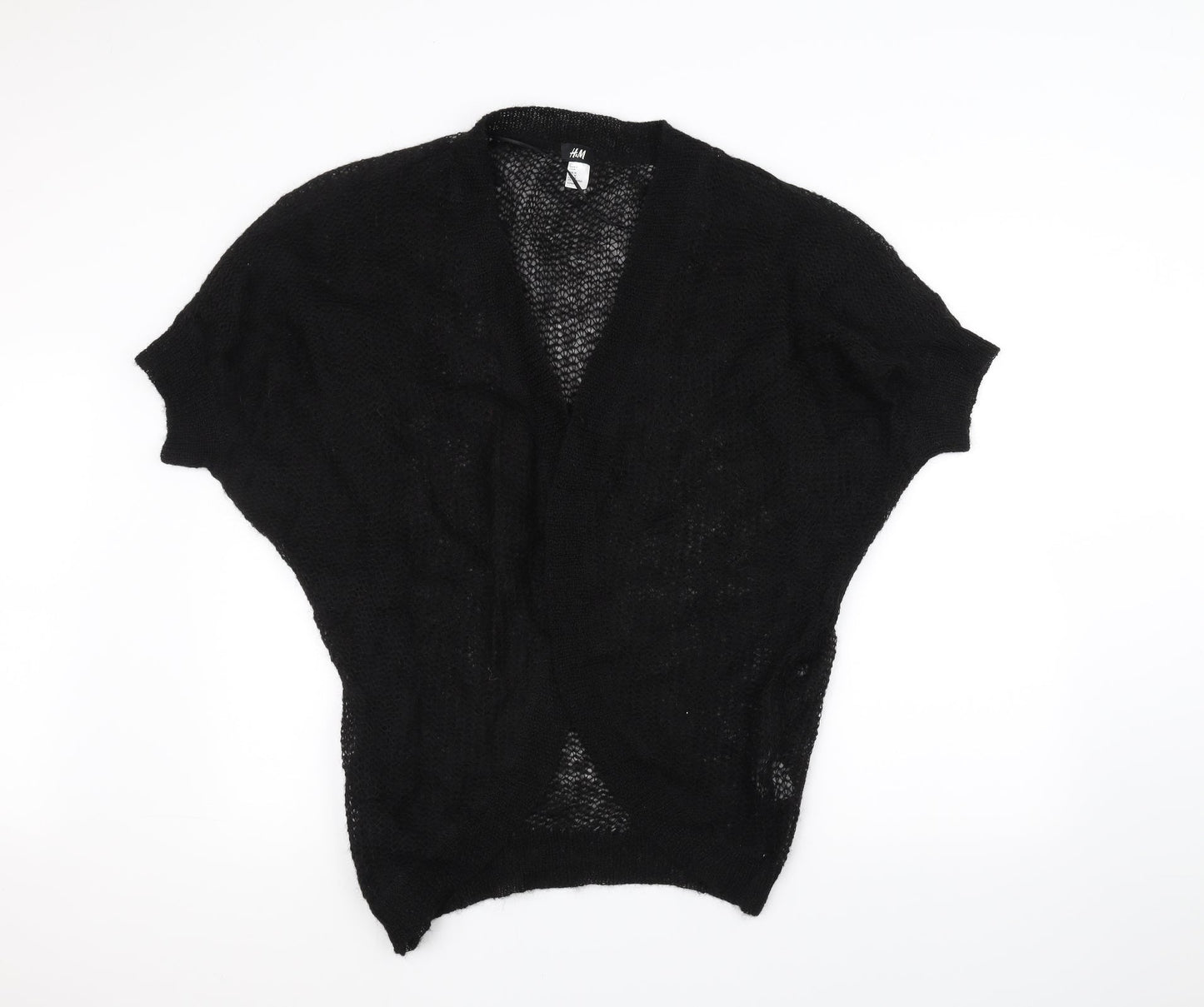 H&M Womens Black  Knit Jacket Coatigan Size M