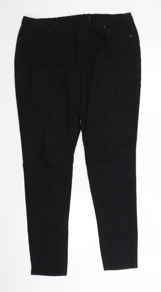 Preworn Womens Black  Denim Jegging Jeans Size 36 in L29 in