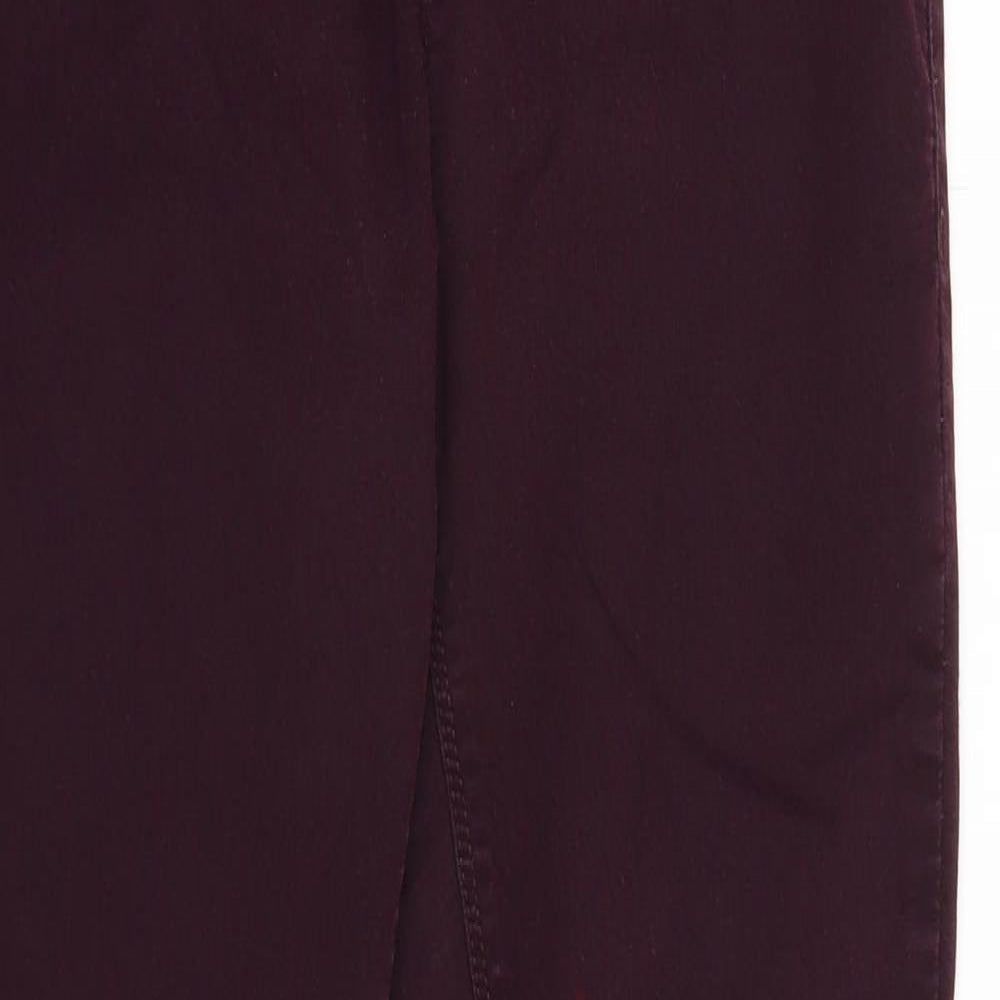 Topshop Womens Purple  Denim Straight Jeans Size 30 in L26 in