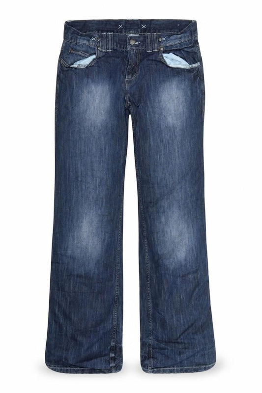 Colours of The World Womens Blue  Denim Straight Jeans Size 34 in L30 in