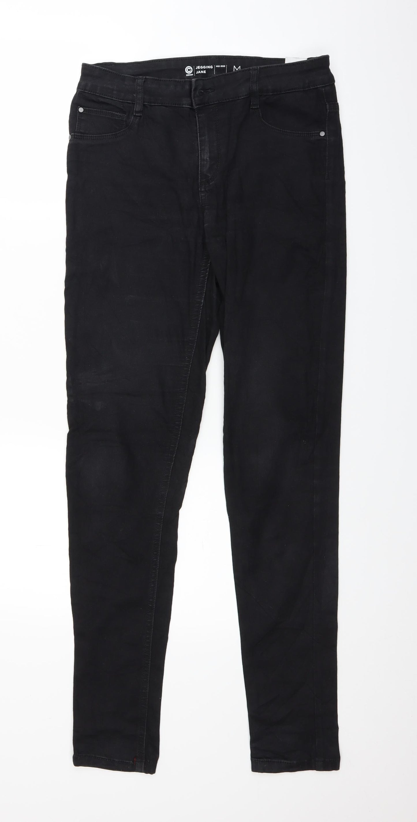 Denim Womens Black  Denim Straight Jeans Size M L30 in