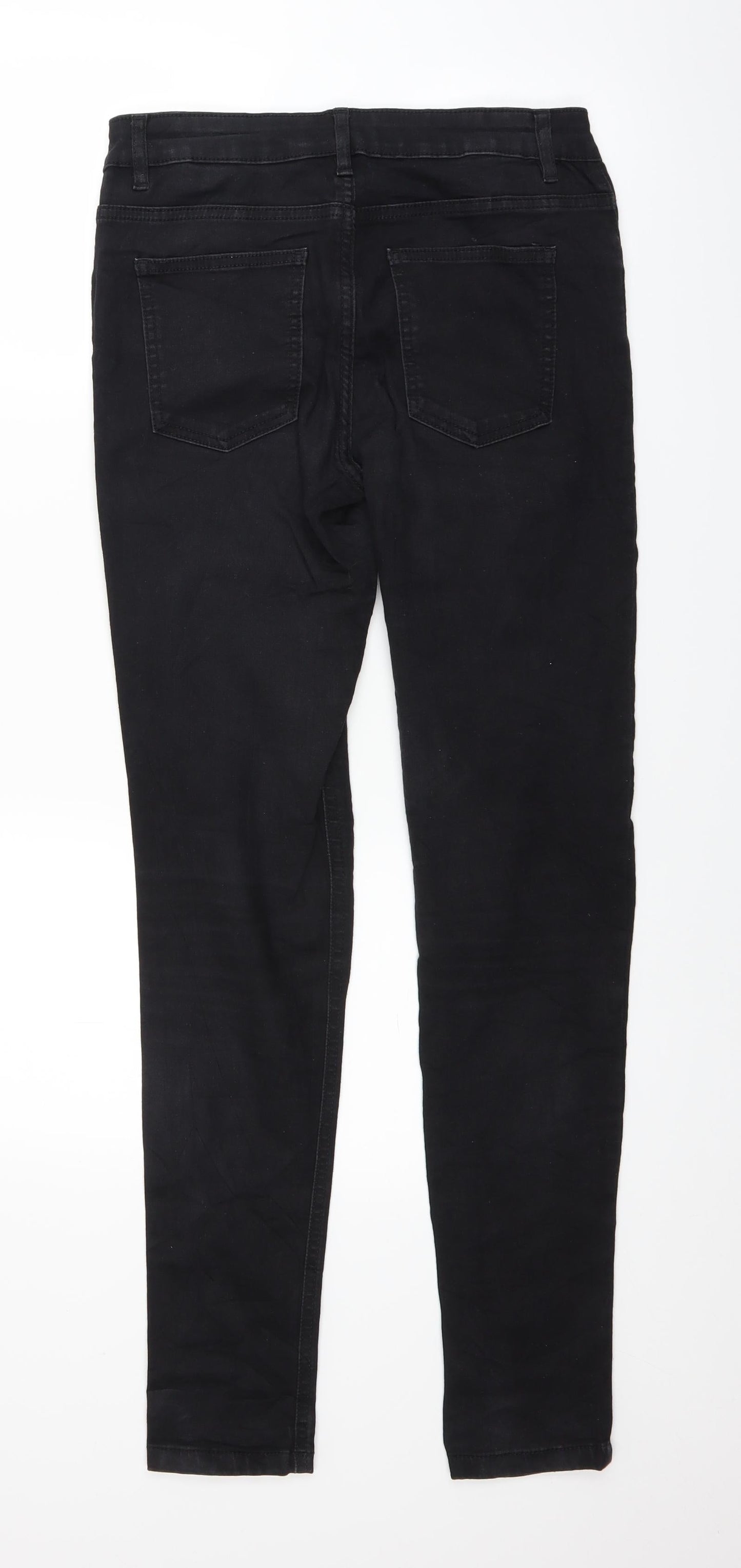 Denim Womens Black  Denim Straight Jeans Size M L30 in