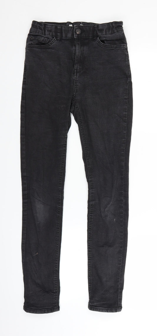 Lindex Girls Black  Denim Skinny Jeans Size 13-14 Years