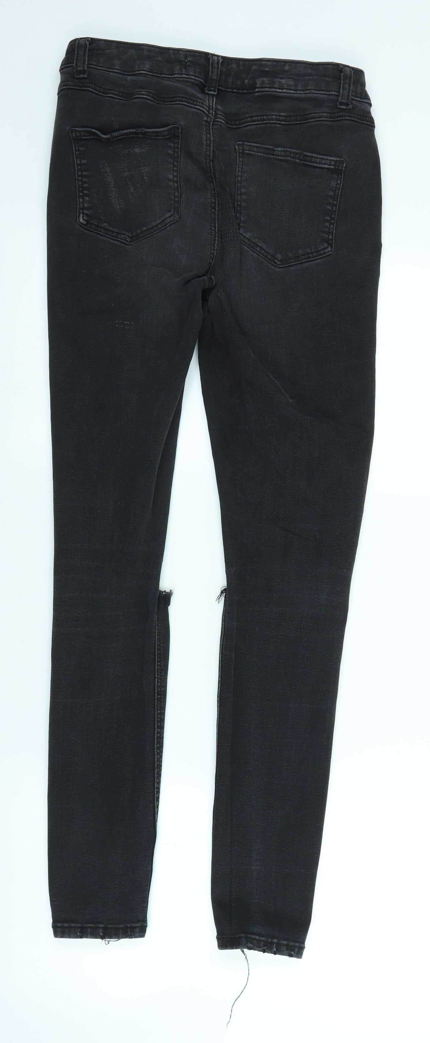 Primark Womens Black  Denim Skinny Jeans Size 10 L26 in