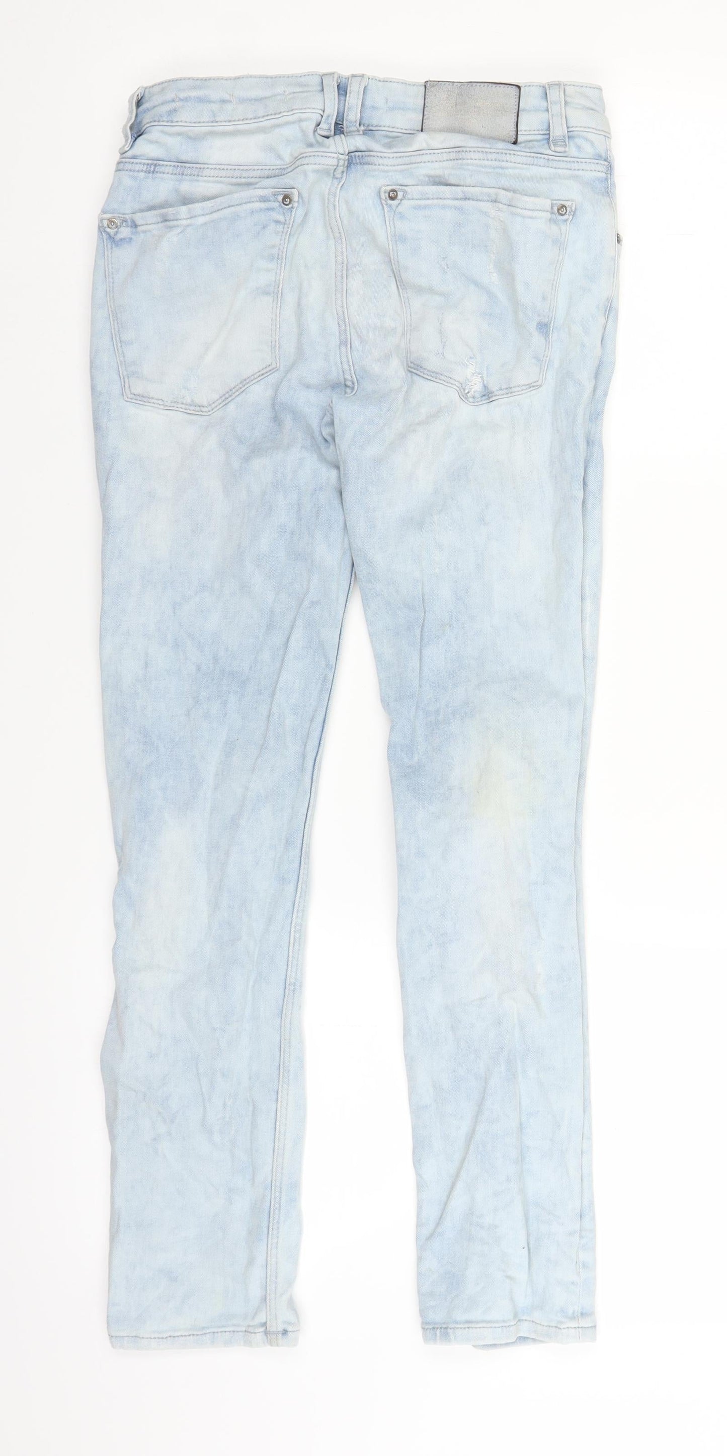 Leana Woman Womens Blue  Denim Straight Jeans Size 4 L25 in