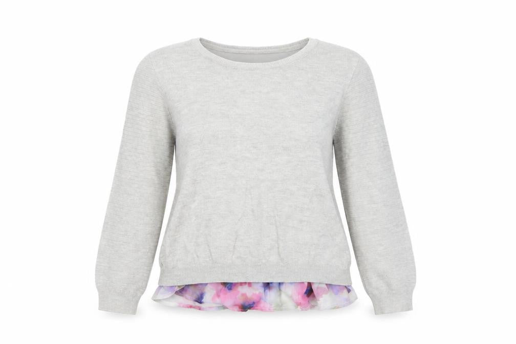 Dorthey Perkins Womens Grey   Pullover Jumper Size 8
