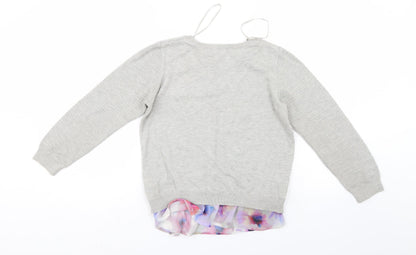 Dorothy Perkins Womens Grey   Pullover Jumper Size 8