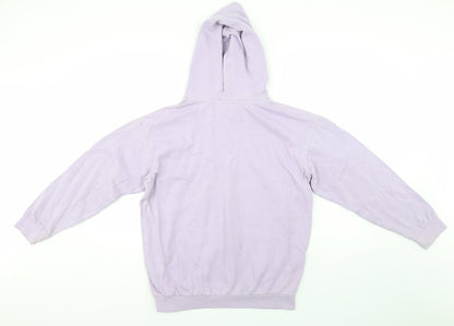 Preloved H&M Girls Ivory   Pullover Hoodie Size 13-14 Years - Back