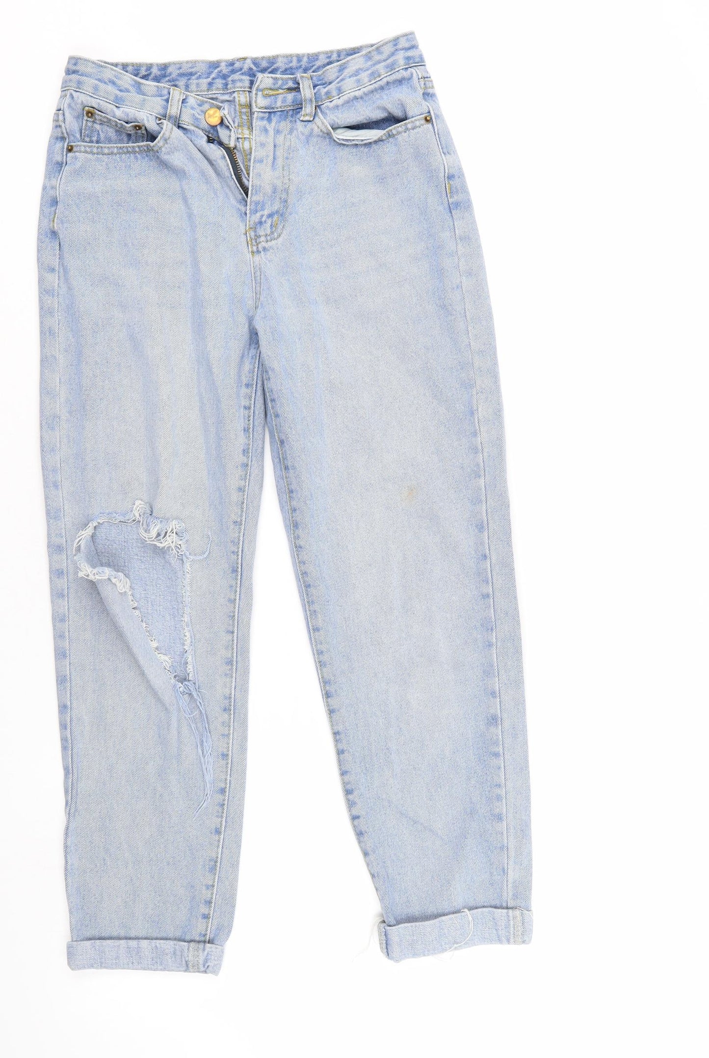 Shien Womens Blue  Denim Cropped Jeans Size XS L24 in