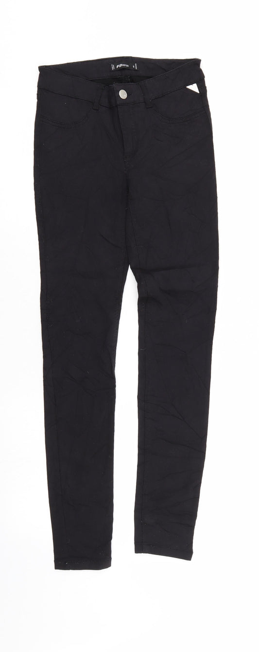 FB sister Womens Black  Denim Jegging Jeans Size S L28 in
