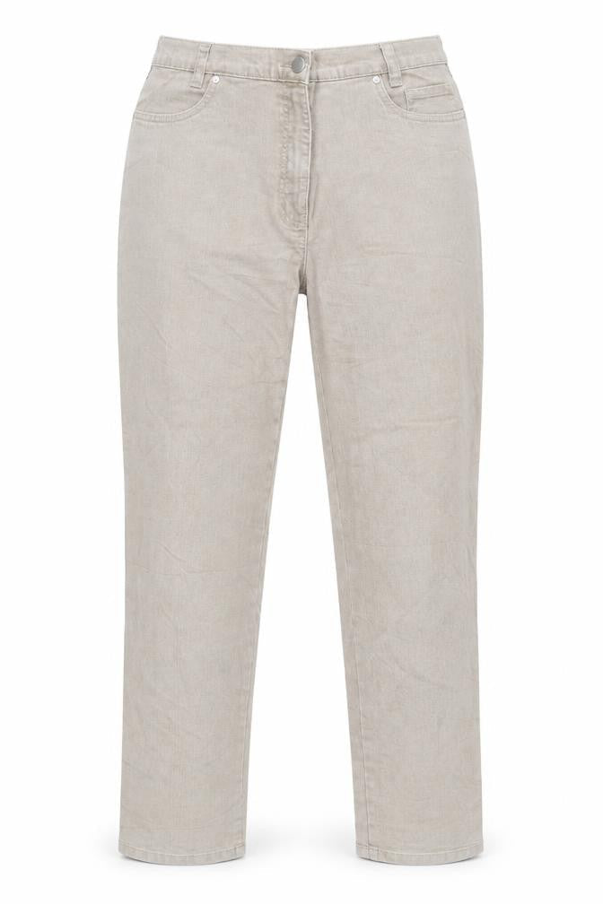 Perworn Womens Beige  Denim Straight Jeans Size 32 in L32 in