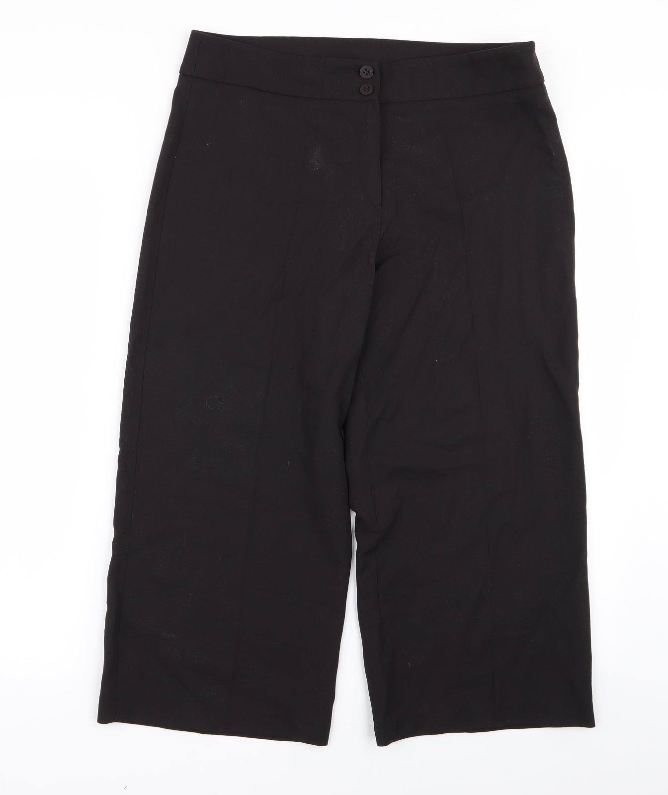 Preworn Womens Black   Trousers  Size 12 L20 in