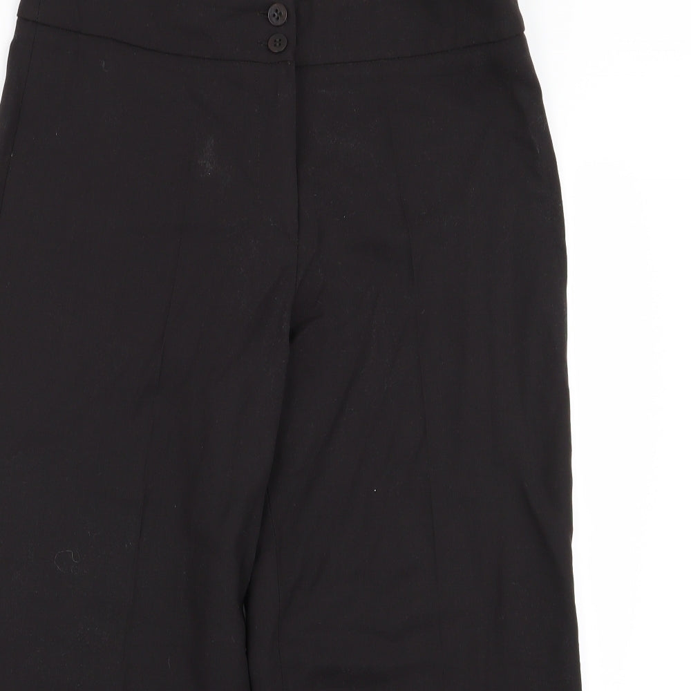 Preworn Womens Black   Trousers  Size 12 L20 in