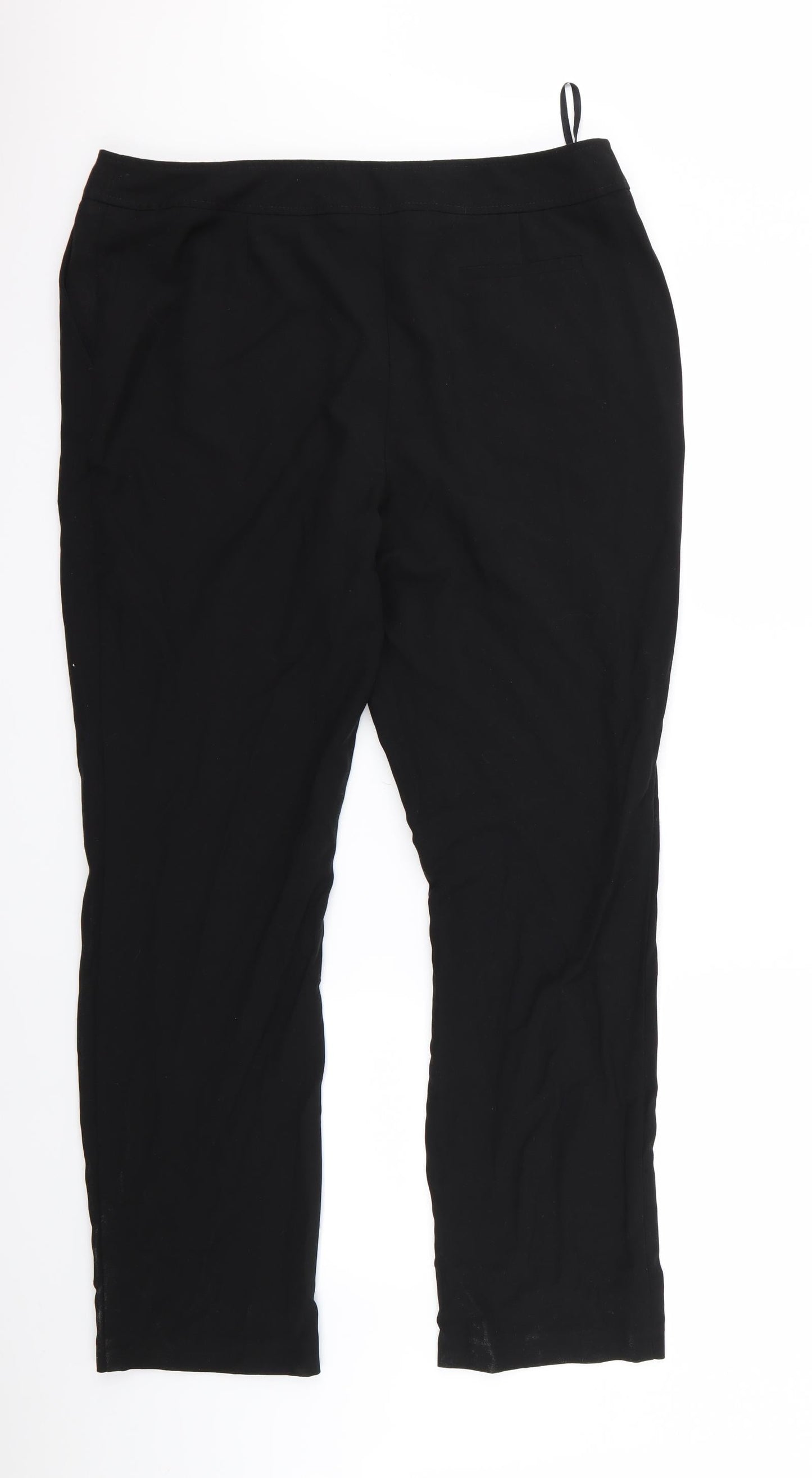 Preworn Womens Black   Trousers  Size 16 L23 in