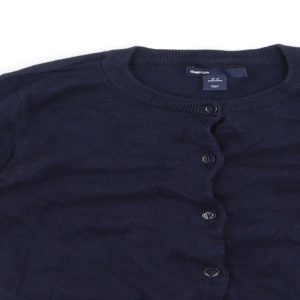 Gap Girls Black  Rayon Basic T-Shirt Size 10 Years